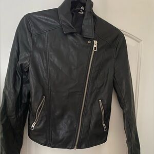 H&M Faux Leather Black Jacket- 6
